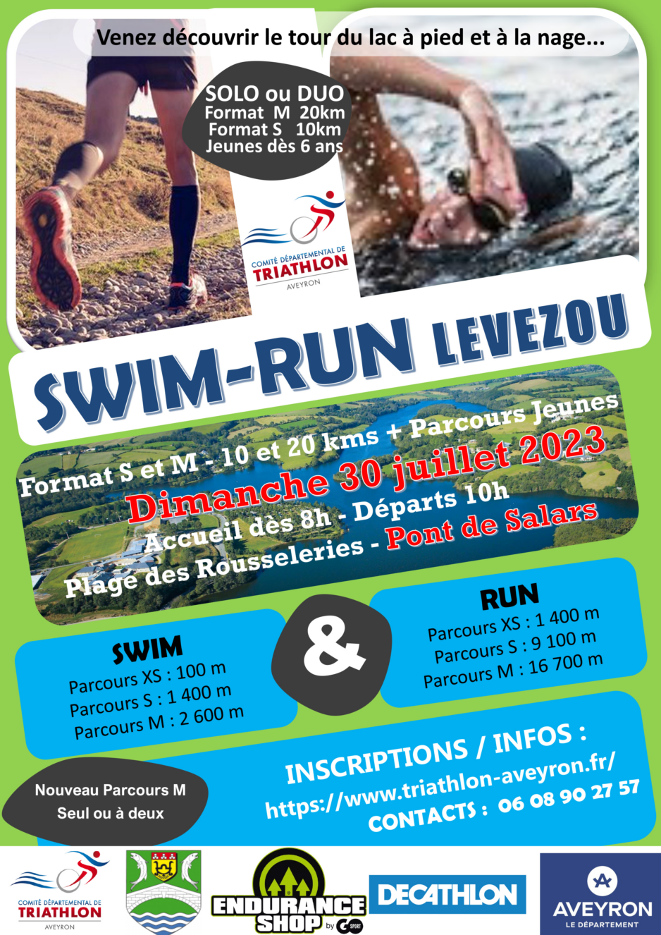 Inscriptions SwimRun du Lévezou ouvertes
